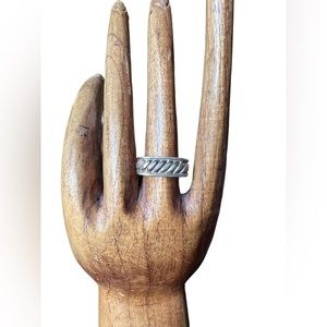 VTG textured sterling silver ring